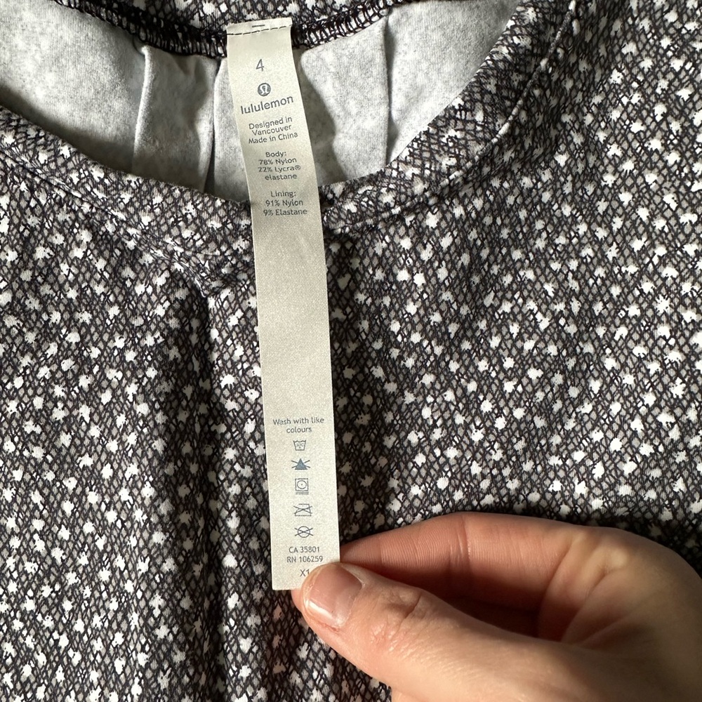 Lululemon Monochrome Patterned Blouse - image 2